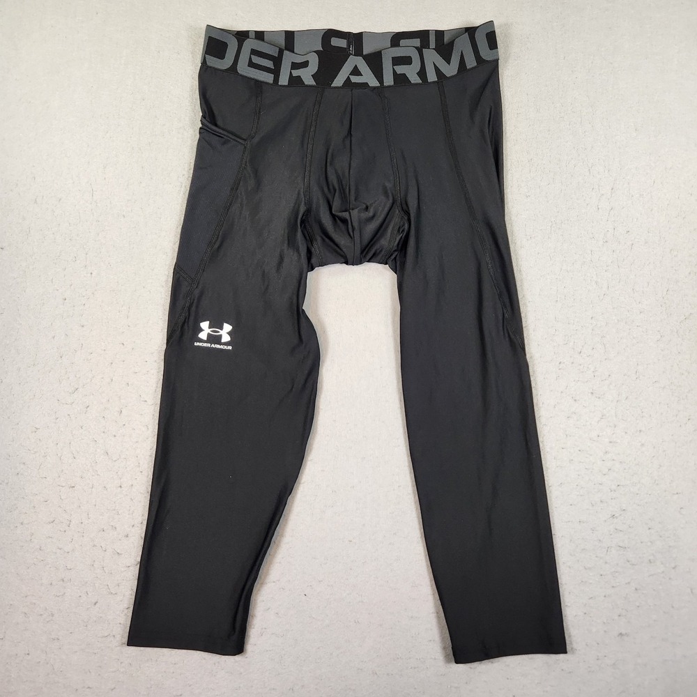Under Armour Men's HeatGear Armour 3/4 Leggings Black Large NWT